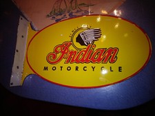 PLAQUE INDIAN DOUBLE FACE EN EMAIL MADE IN USA MAGNIFIQUE