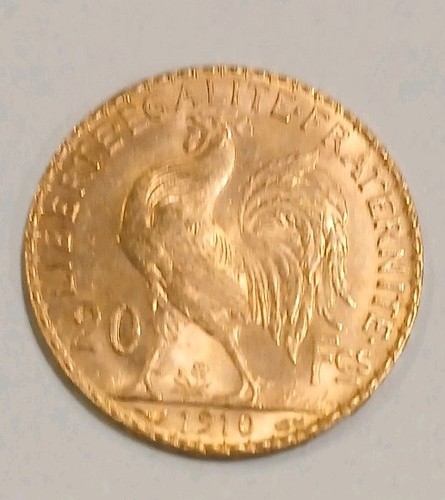 Pièce 20f coq - f,