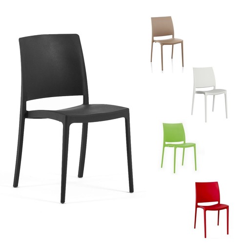 Chaise empilable plastique - empilable, en