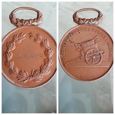 MEDAILLE JETON BRONZE CONCOURS MANŒUVRE POMPES INCENDIE 1875/RICHEBOURG/ POMPIER