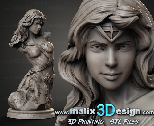 Buste wonder woman impression - wonder,