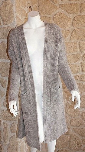 Gilet maille long - gris, neuf
