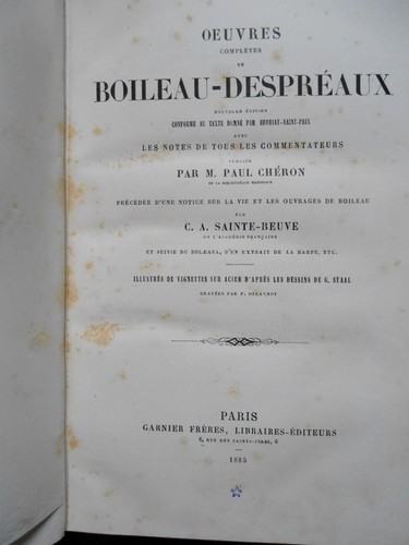 Oeuvres complètes boileau - oeuvres, de