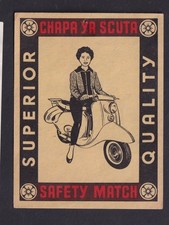Ancienne étiquettes de paquet   allumettes Italie  BN200816 Femme Vespa
