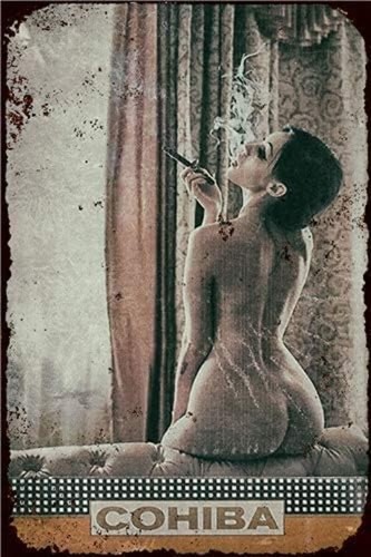 Vintage cohiba smoking - vintage, girl