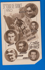 CYCLISME carte équipe cycliste CENTRE SUD-OUEST  TOUR DE FRANCE 1950