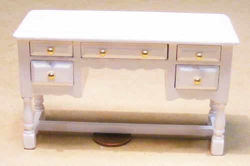 Coiffeuse peinte blanche - coiffeuse, 1:12