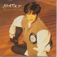 Martika More Than You Know 7" vinyl UK Cbs 1989 in pic sleeve 6555267