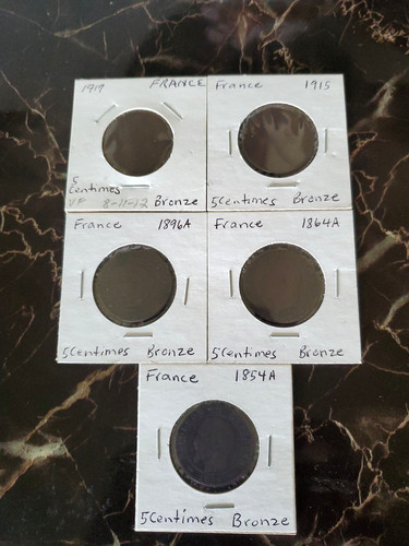 France bronze lot cinq 5 - france,