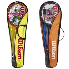 Wilson V2 Badminton Jeux 2-4 Joueurs Raquette Volants Nets Bâtons Étui Transport
