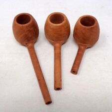 Lot de 3 têtes de pipe anciennes en bruyère - Jamais utilisées