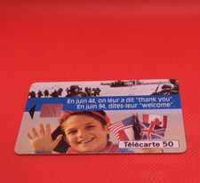 TELECARTE 50 UNITES CARD CARTE TELEPHONIQUE 50E ANNIVERSAIRE DU DEBARQUEMENT