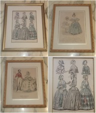 3 gravures aquarelles XIX s