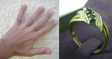 BAGUE sertie de SAPHIRS BLEUS