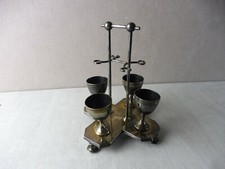 Ancien service à oeufs / coquetiers en métal argenté, Moritz Hacker Conraetz