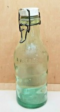Ancien Bouteille  Conserves Bocal L'ideale 1,5 L verre bullé bouchon porcelaine