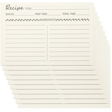  10pcs Cartes de recette pratiques papiers de recettes compactes utilisent les