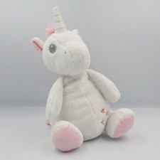 Doudou musical licorne blanche