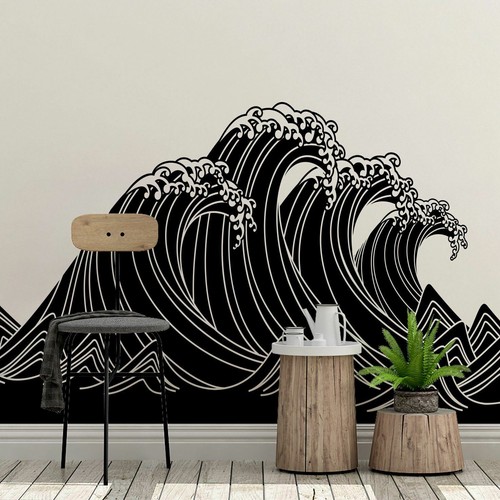 Japanese typhoon wave abstract - typhoon,
