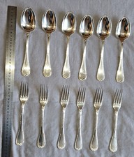 CHRISTOFLE : 6 Couverts métal