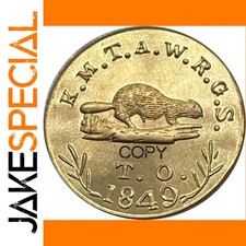 Vintage Gold Beaver Coin