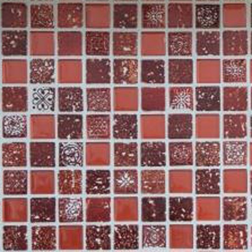 Mosaïque translucide rouge - mosaïque,