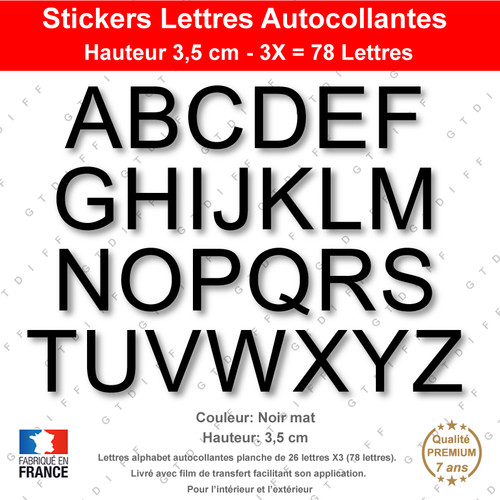 Lettres autocollante cm - lettres,