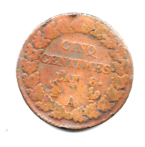 Monnaie cinq centimes - cinq,