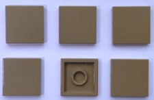 LEGO 3068 Dark Tan lot de 6