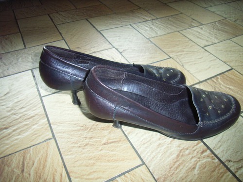 Escarpins cuir marron - cuir,