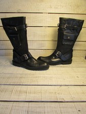 bottes style motardes accsessoires diffusion cuir noir 40