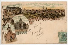 WISSEMBOURG Weissenburg Bas Rhin Alsace CPA 67 Gruss aus .... Litho 4 vues