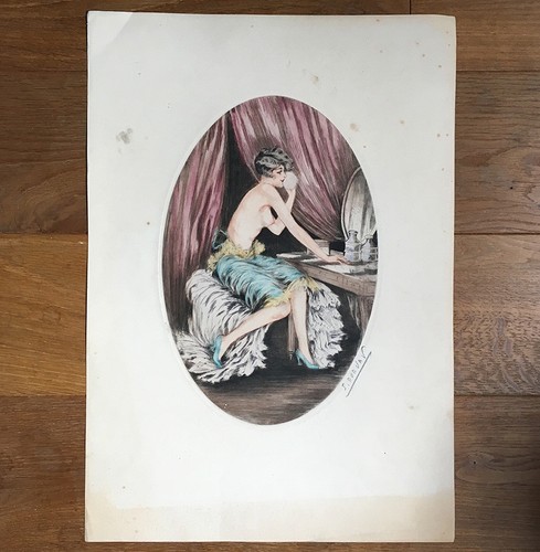 Dorval lithographie erotique - dorval,