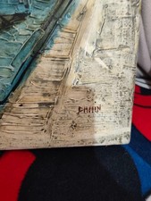 Peinture huile Damin - port de Saint Tropez - très bon état 