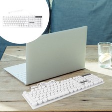  Clavier d'ordinateur USB lumineux, touches rondes créatives et pratiques