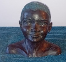 Buste Ancien Platre Patiné