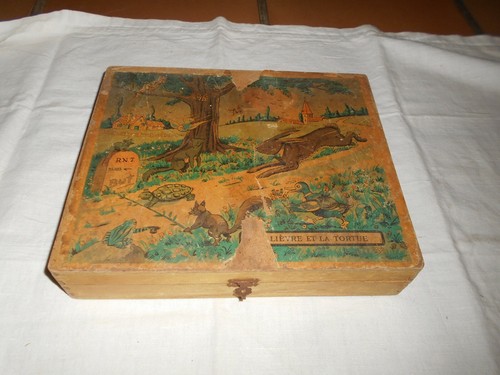 Ancienne boite cubes - ancienne, fables