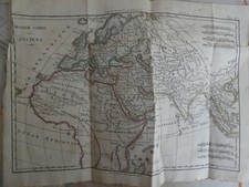 CARTE issue de l'atlas GUTHRIE Abrégé géographie universelle 1808 monde ancien