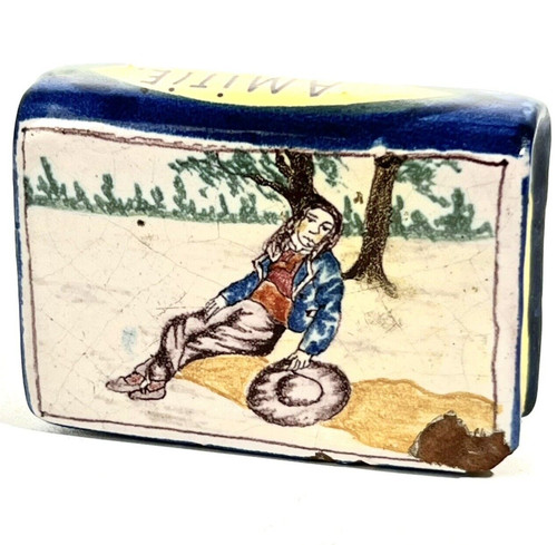 Rare secouette faience - , de