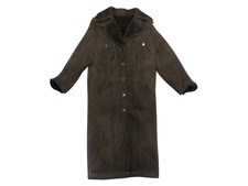 VINTAGE MANTEAU LONG CHANEL 38 M EN CUIR MOUTON RETOURNE SHEARLING COAT 13150€