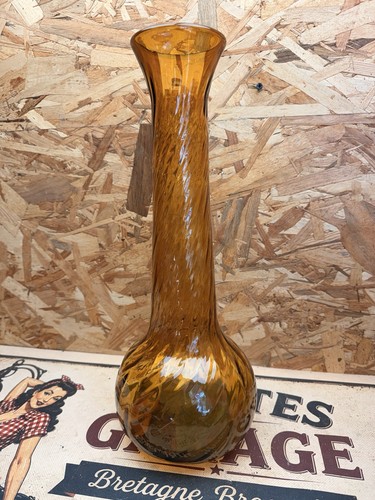 Vase ancien verre soufflé - vase,