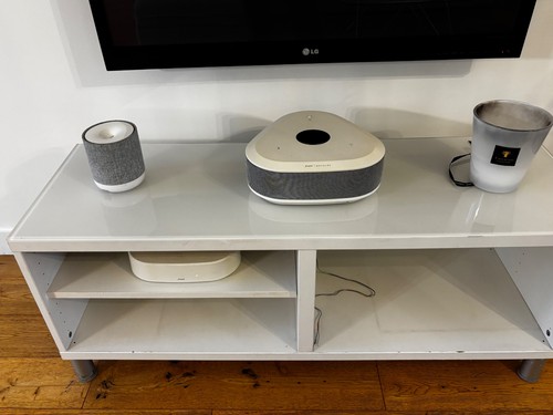 Meuble blanc avec plateau - tv,