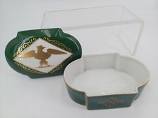 BONBONNIERE PORCELAINE VERT EMPIRE NAPOLEON AIGLE 1930-40