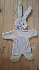 doudou tout plat lapin sucre d'orge beige très rare