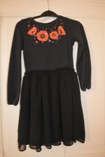 Robe coquelicots noir rouge