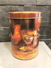 Boîte en métal cuisine collection ronde Coq Poules poussins - Café farine