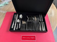 SET MENAGERE 24 PIÈCES BETTY BOULENGER  BAGUETTE TRÈS BEL ÉTAT MÉTAL ARGENTÉ;