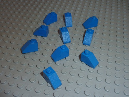 Lego blue slope - slope, brick