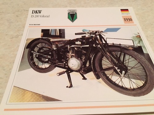 Carte moto dkw 200 volksrad - carte,