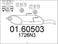 SILENCIEUX ARRIèRE PEUGEOT 406 1.9 D